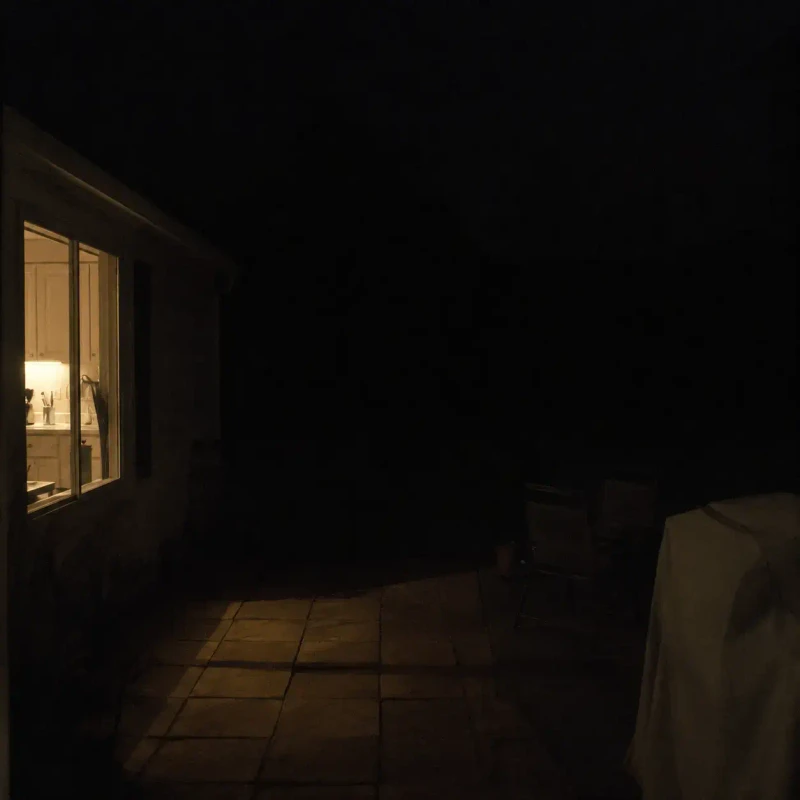 Patio a oscuras