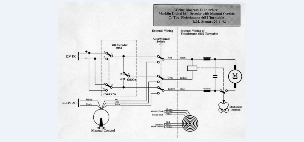 Wiring for Marklin Turntable