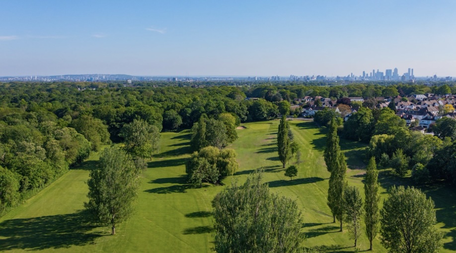 View across the fairways at Wanstead Golf Club
