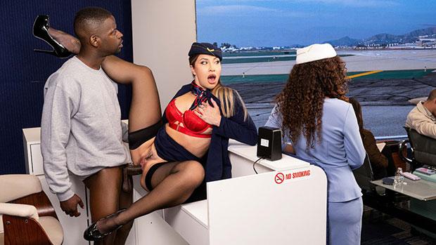 BrazzersExxtra – Melissa Stratton, Aleksa Mink – Airport Lounge Lizards Get Lucky: Part 1