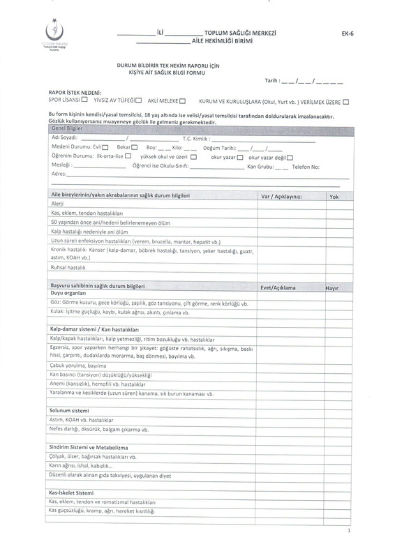 SAÄž LIK BELGESÄ° EK 5 - Page 2