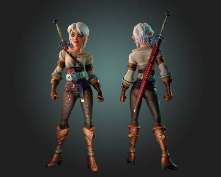 Stylized Ciri – Game Ready – 3D Model
