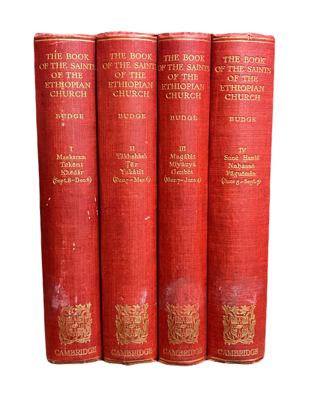 The Book of the Saints of the Ethiopian Church: a translation of the Ethiopic Synaxarium made from the manuscripts Oriental 660 and 661 in the British Museum. Four volumes.