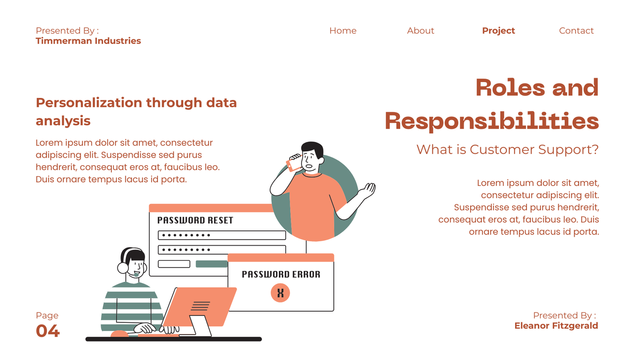Red and Green Modern Customer Support Presentation