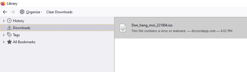 Possible virus warning Discordapp.com