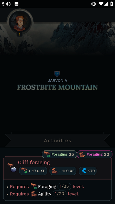 There's a possibility to also do some foraging in the mountains