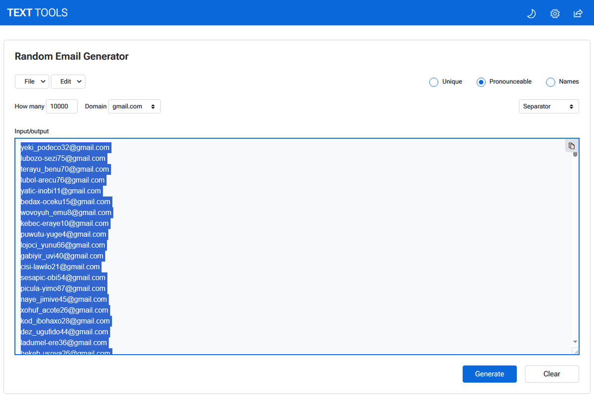 random email generator