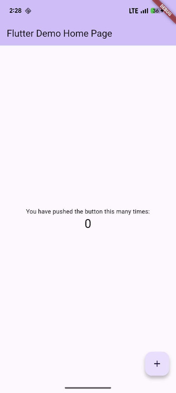 Initial app UI on Android