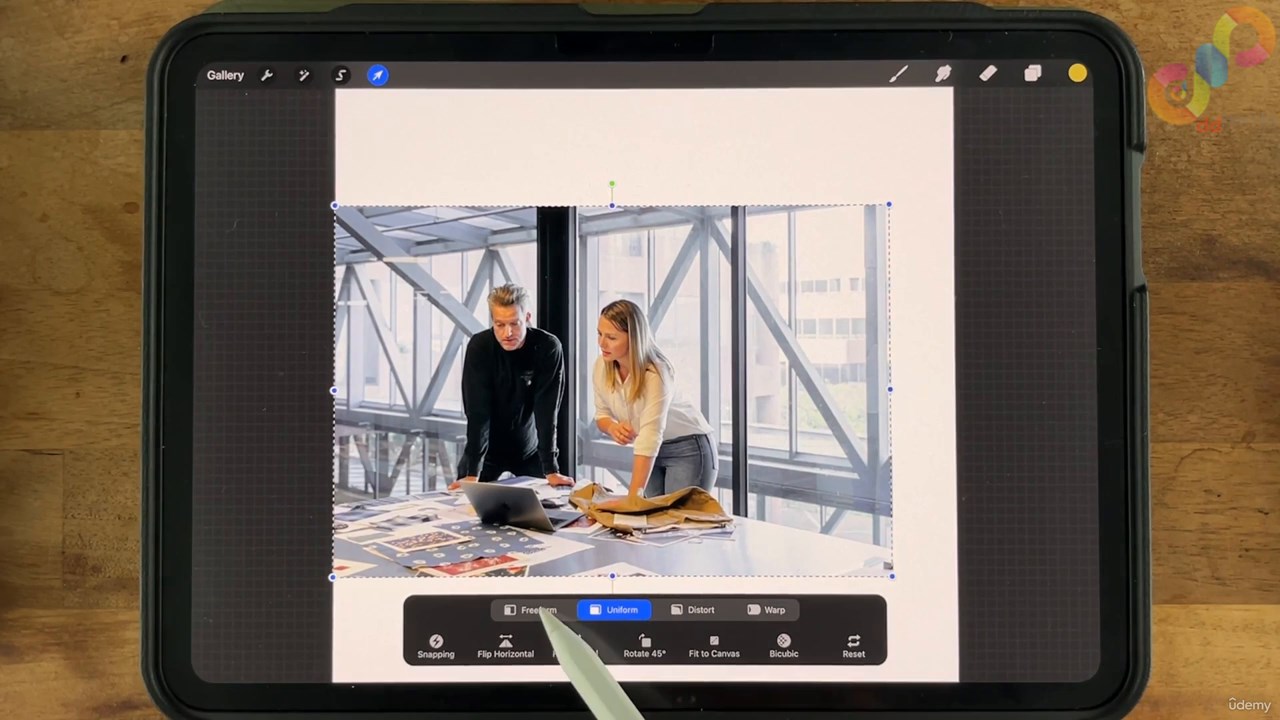 3 Add a Photo and Make a Hard Brush to Clip Photo
