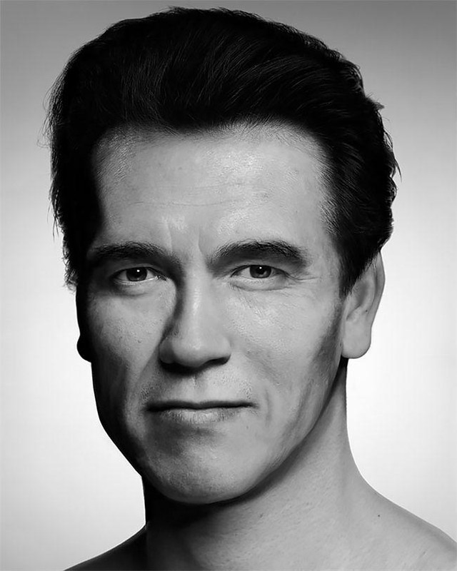 Художник создает жуткие портреты знаменитостей, сделанные из снимков других людей