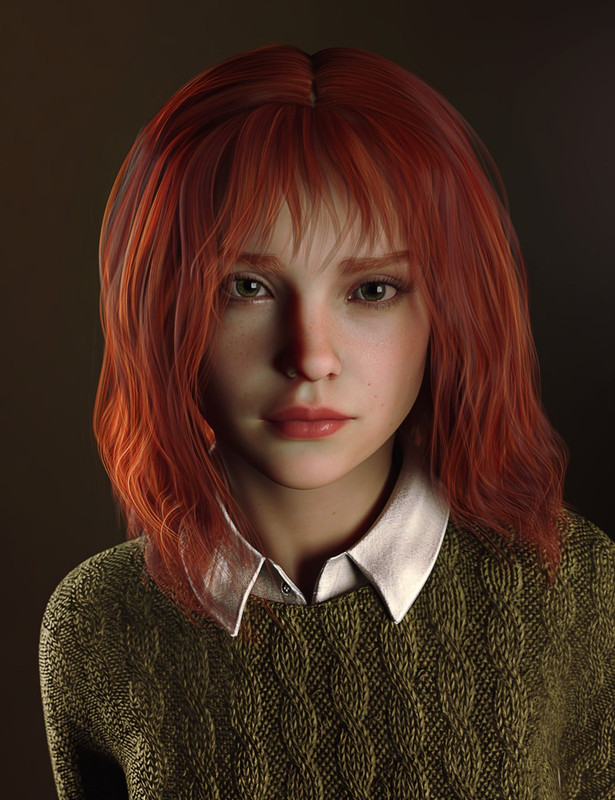 CL Shaggy Bob Hair for Genesis 9
