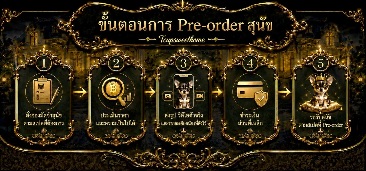 ขั้นตอนการ Pre-order Chihuahua กับ Tcup Sweet Home