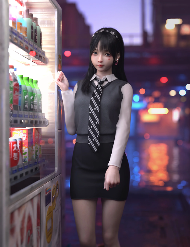 dForce SU JK School Uniform Suit for Genesis 9, 8.1, and 8 Female