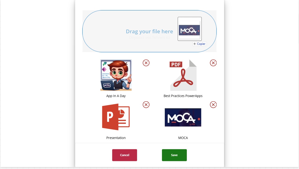 Upload File with Drag