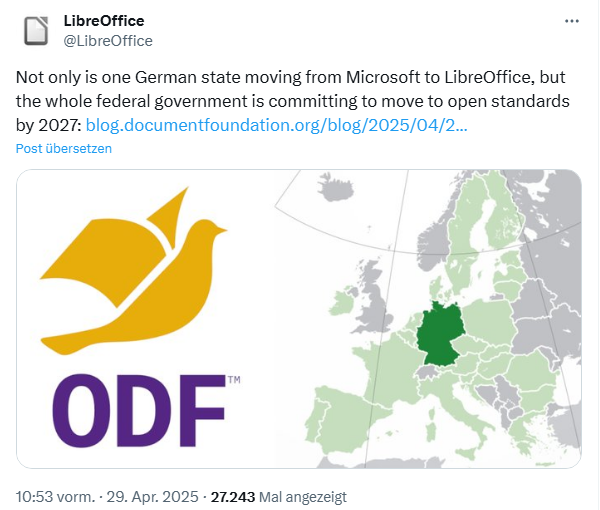 LibeOffice: Deutsche Behörden auf dem Marsch zu offenen Austauschformaten?