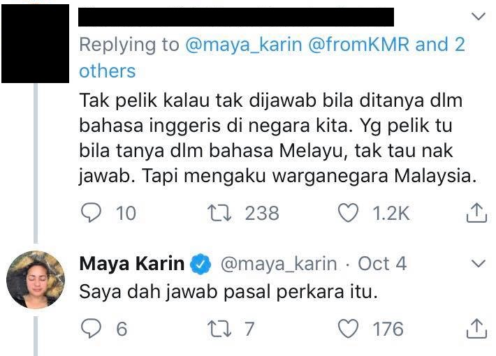 maya karin bahasa inggeris