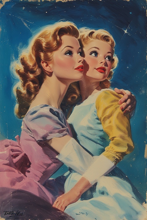 girl-and-daughter-Comic-art-ma