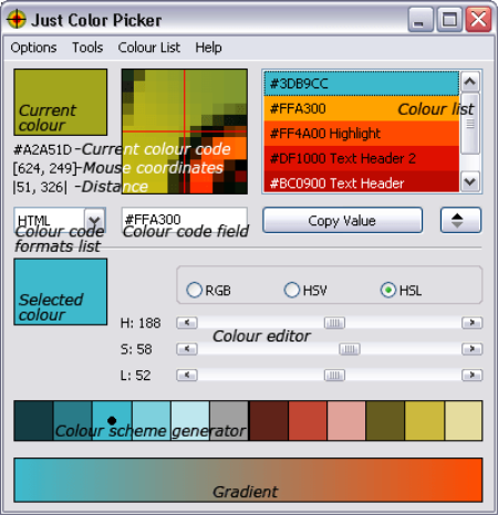 Just Color Picker 5.7 Just Color Picker 5.7