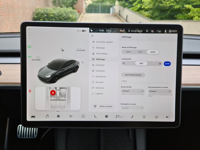 Verre de protection écran central avec guide d'installation pour Tesla  Model 3 et Y