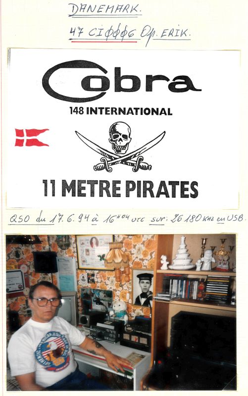 QSL 27 MHZ DANEMARK QSL-27-DANEMARK-COBRA-6-94