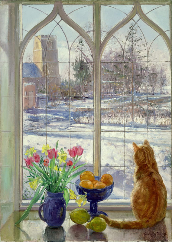 Timothy Easton - Snow Shadows and Cat - (MeisterDrucke-290659)