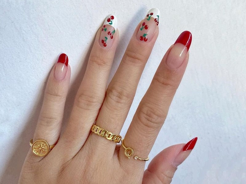 DIY Cute Cherry Nails