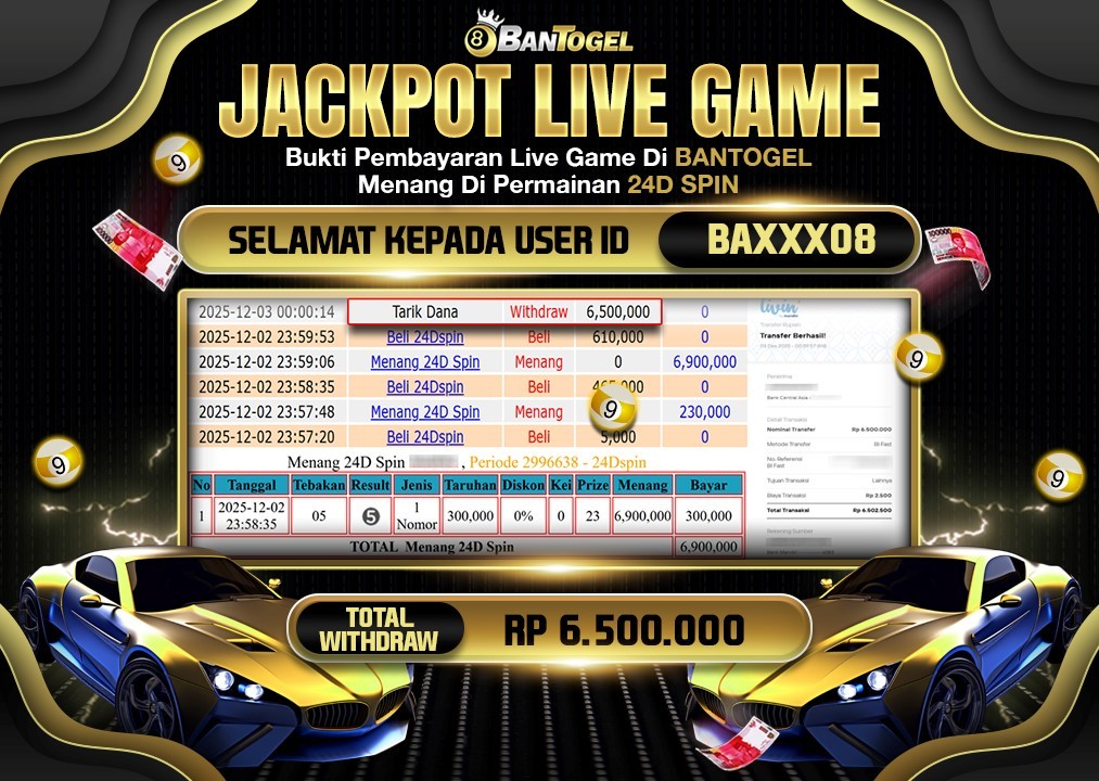 BUKTI JACKPOT LUNAS BANTOGEL