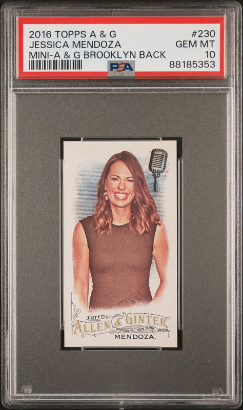 JESSICA MENDOZA '16 ALLEN GINTER MINI BROOKLYN BACK /25 PSA GEM MINT 10 POP 1 MG - Picture 1 of 1