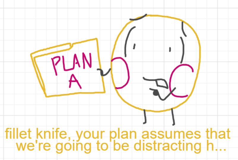 A panel from The Prime Number Few, episode eight of the Board Boards object show by Furretwalk/WalkingFurret.