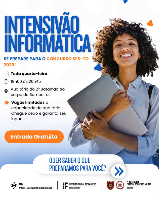 Curso gratuito de informática abre inscrições em Araguaína com foco em concursos públicos