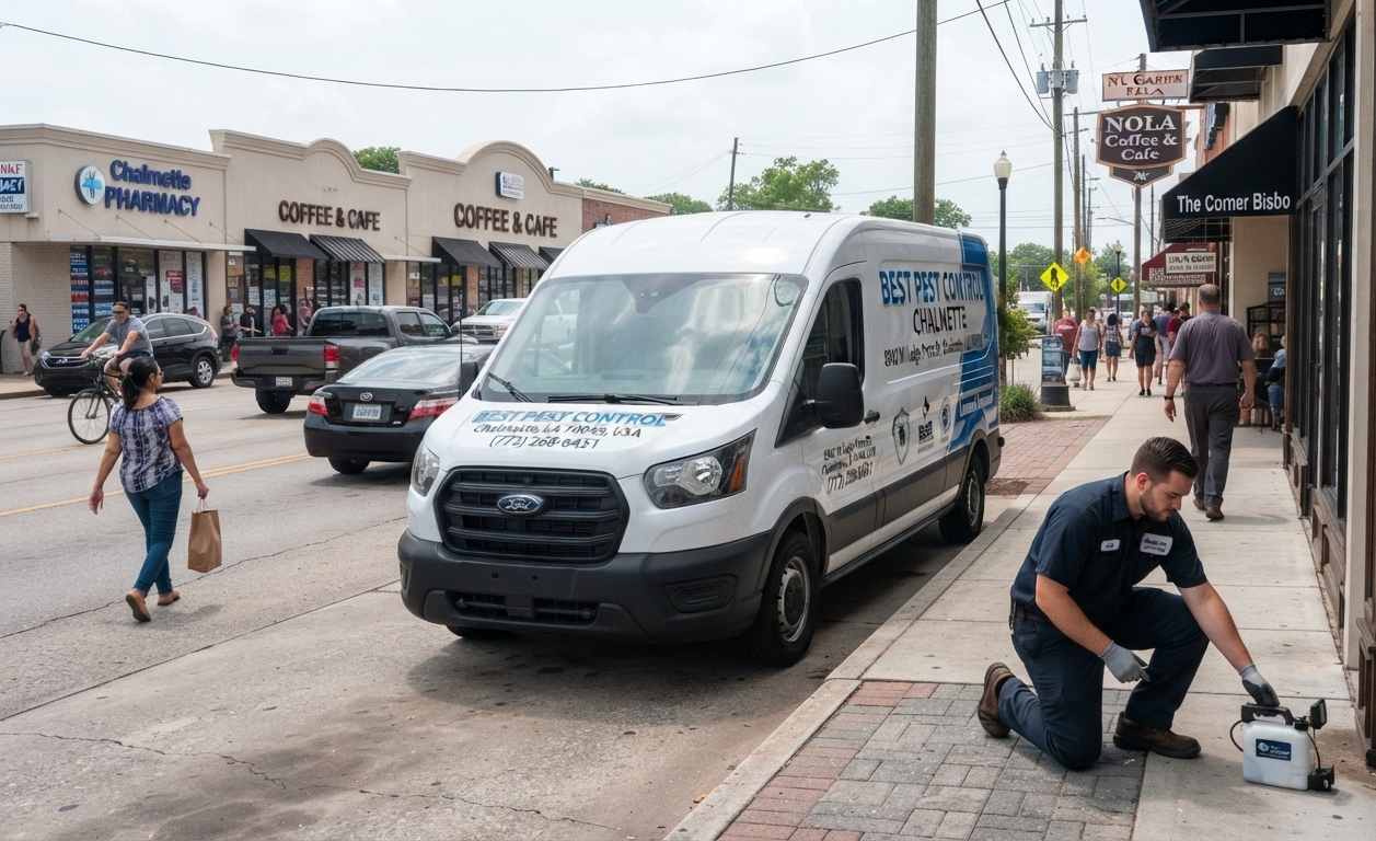 Best Pest Control Chalmette working van and technician