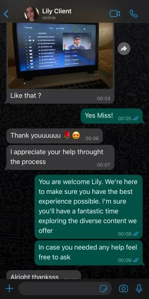 WhatsApp conversation