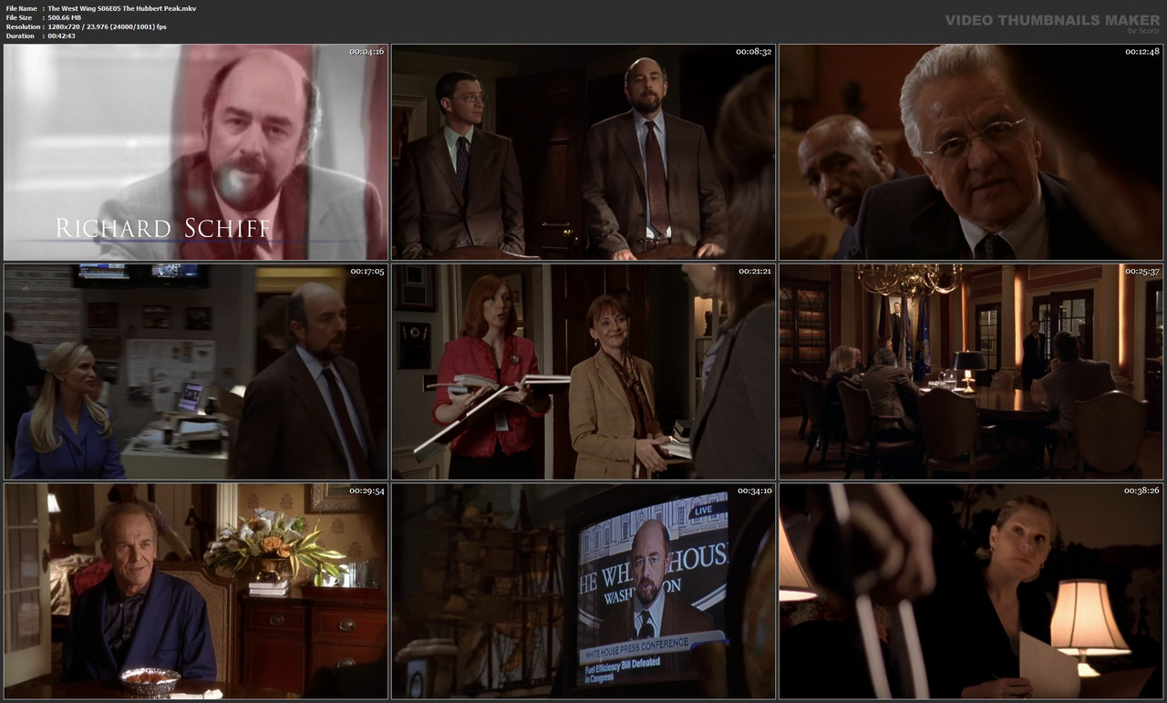 The West Wing S06E05 The Hubbert Peak.mkv