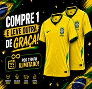 Conjunto de 2 Camisas da Seleção Brasileira (Oferta Limitada)