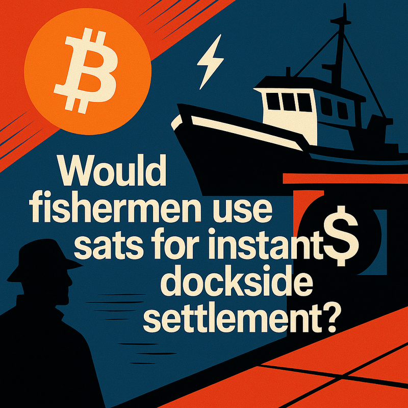 Would fishermen use sats for instant dockside settlement?