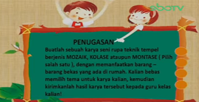 Tugas SBO TV untuk SD Kelas 4 program GURUku hari ini, Senin (1/2/2021)