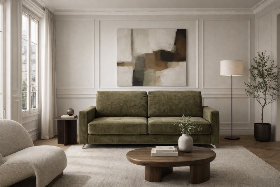 canape-convertible-ambrogio-velours-kaki