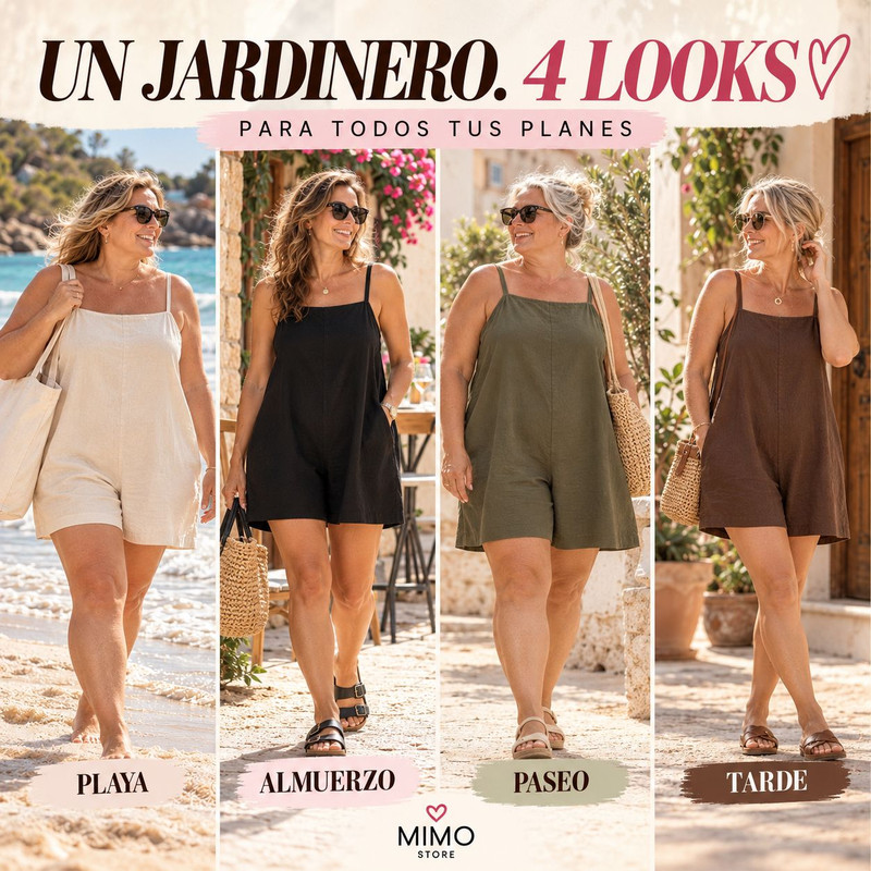 Jardinero corto lino lifestyle tote bag MIMO
