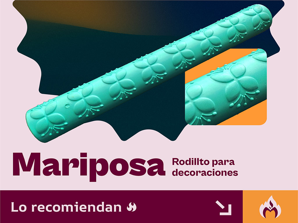 Rodillo flor mariposa utensilio para Repostería Marcador grabador