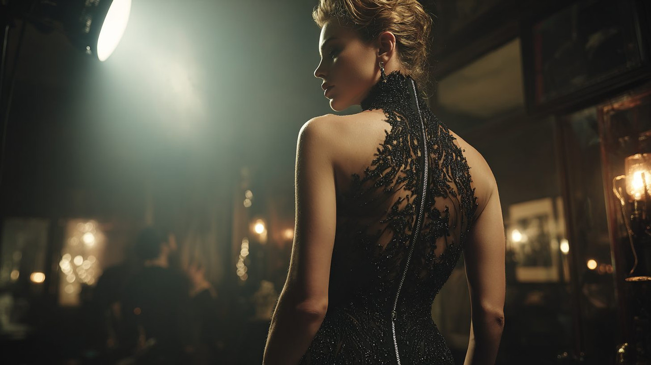 Молния на вечернем платье