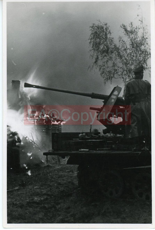 Artillerie Flak Kämpfe Russland Tarn Camo Foto