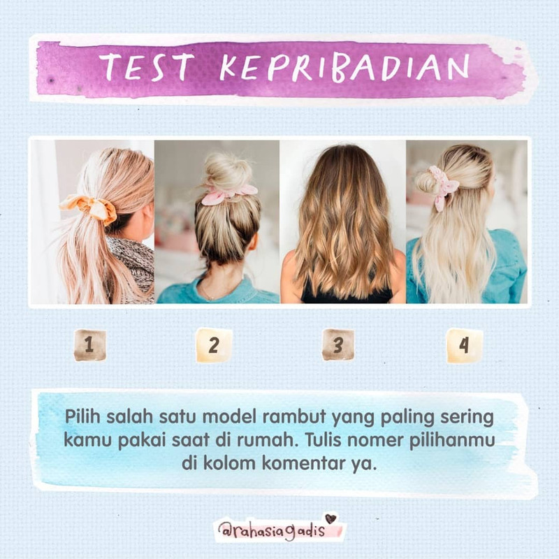 Mana model rambutmu saat berada di rumah?