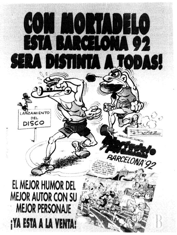 Publicidad Mortadelo y Filemón Barcelona 92