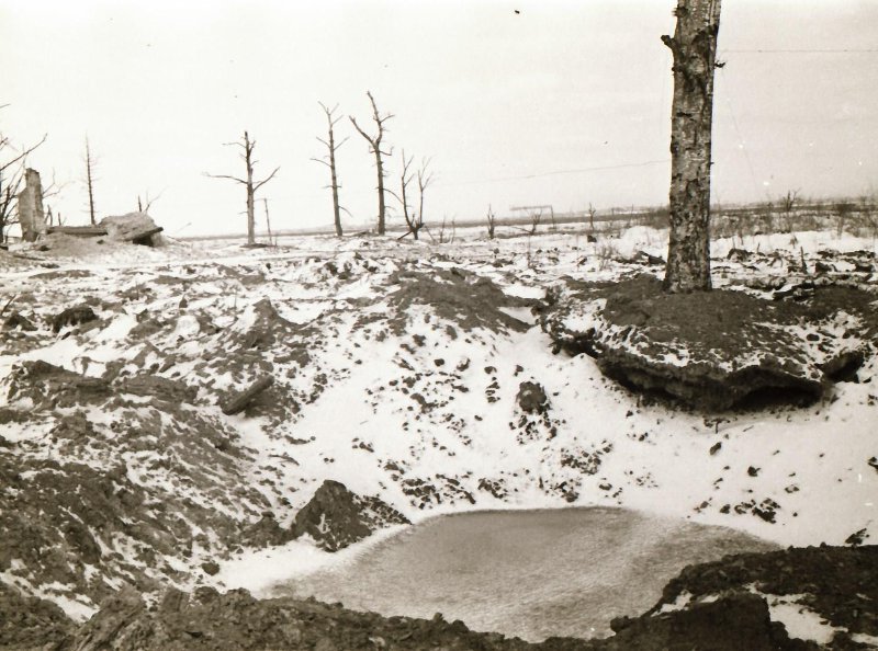 Линия обороны под Ленинградом. Высота у развилки шоссе возле Лигова. Наша передовая позиция. ЦМВОВ О