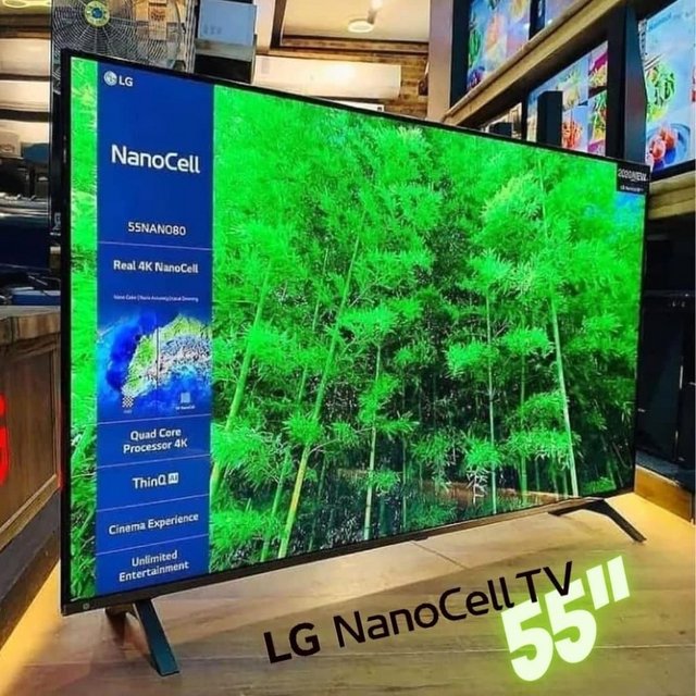 Smart TV LED 55” LG 55NANO80 4K NanoCell 4x Hdmi 2.0 Inteligência Artificial Thinqai Smart Magic Google Alexa