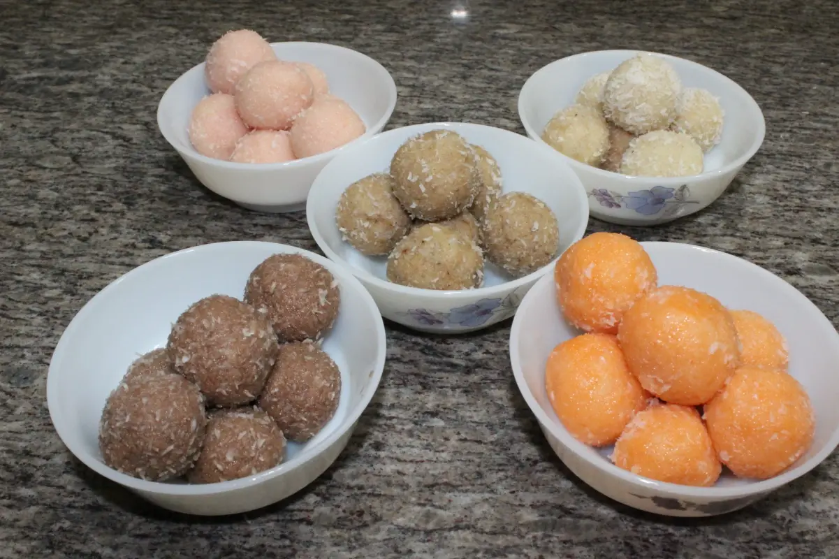 Variations of Coconut Condensed Milk Ladoo