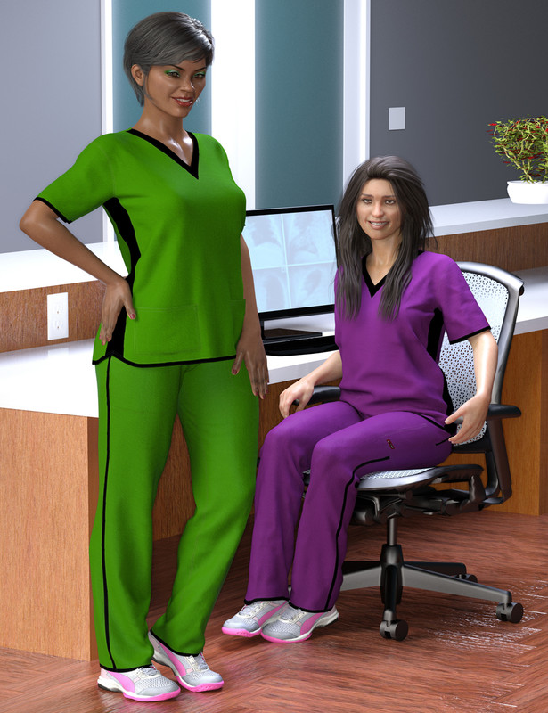 dForce ZO Female Scrub Set for Genesis 8 Females dForce ZO Female Scrub Set for Genesis 8 Females