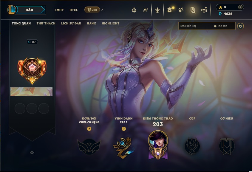 Acc LMHT # - Không Khung