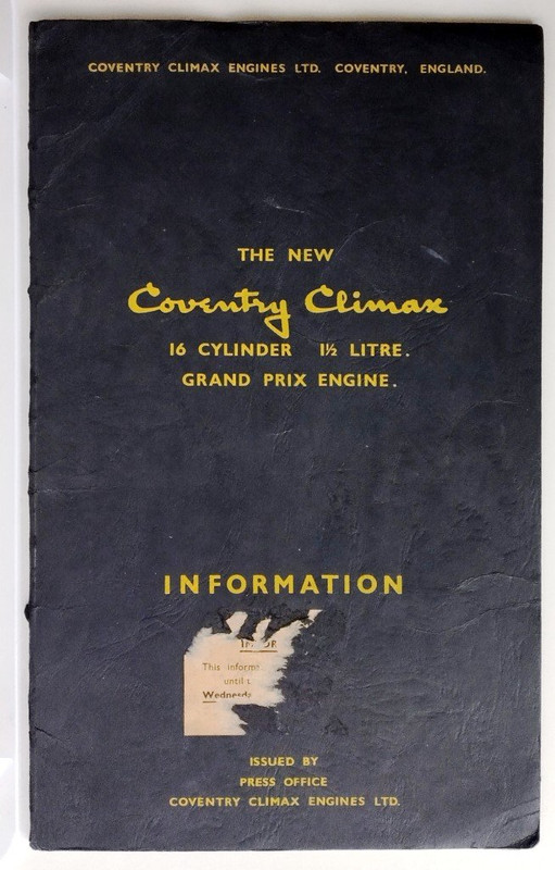 Coventry Climax i16 cyl nfo TNF