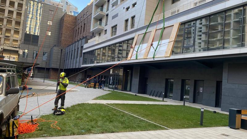 Подъём груза с использованием такелажных строп и верёвочных систем — промышленный альпинизм